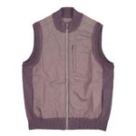 ハイブリッドジップアップベスト/ボルドー