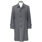 ウールロングコート/ミドルグレー
