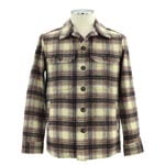 ウール混起毛シャツブルゾン/クリームイエロー