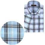 リップルワッシャーシャツ/ライトブルー