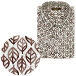 ボタニカル柄リップルプリントシャツ