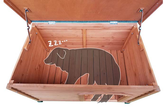 屋外用 木製犬小屋｜お掃除カンタン片屋根犬舎｜アークランズオンライン