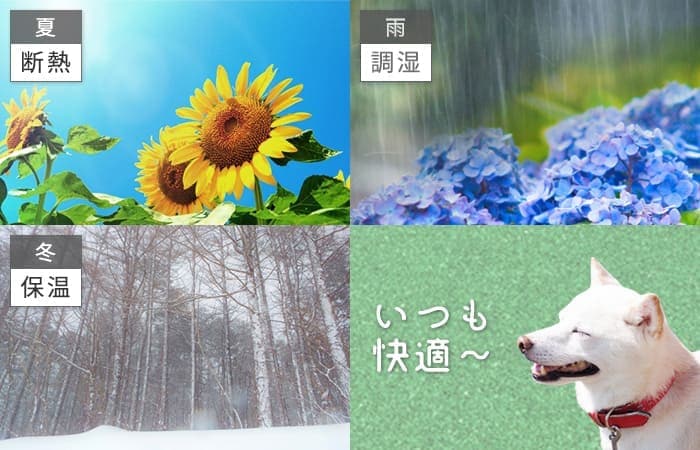 片屋根犬舎の天然木 イメージ画像2