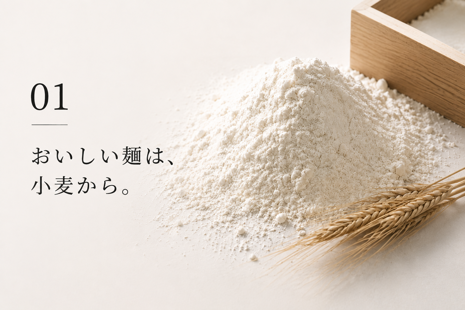 01 おいしい麺は、小麦から。