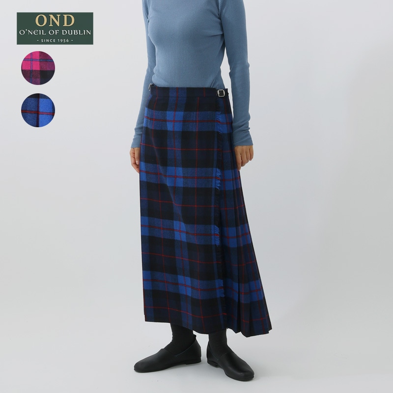 OND O'NEIL OF DUBLIN / チェックウールキルトプリーツスカート | 新作