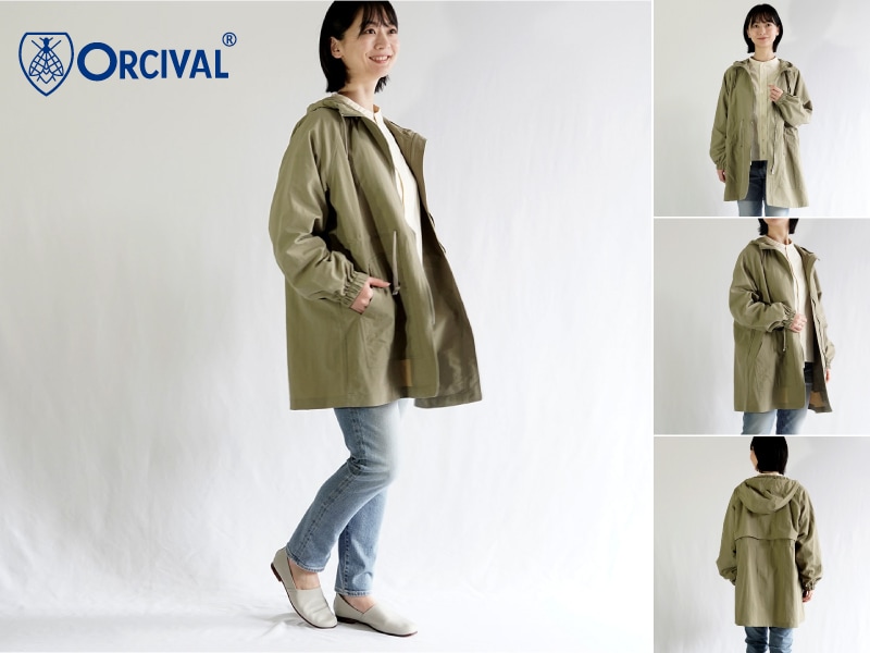 Orcival / LIGHT JACKET ナイロンフーデッドコート | 新作,2024春夏 