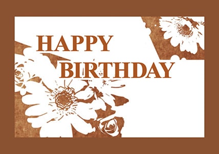 誕生日カード　ポストカードサイズ　148×100(ｍｍ)