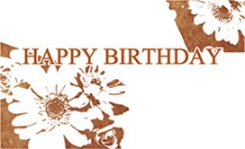 誕生日カード　名刺サイズ　92×55(ｍｍ)