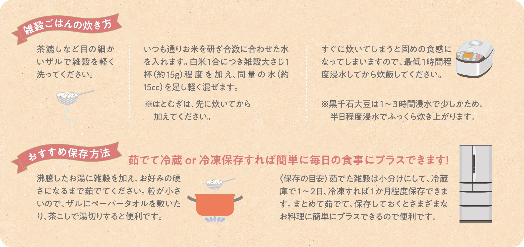 【雑穀米の食べ方】