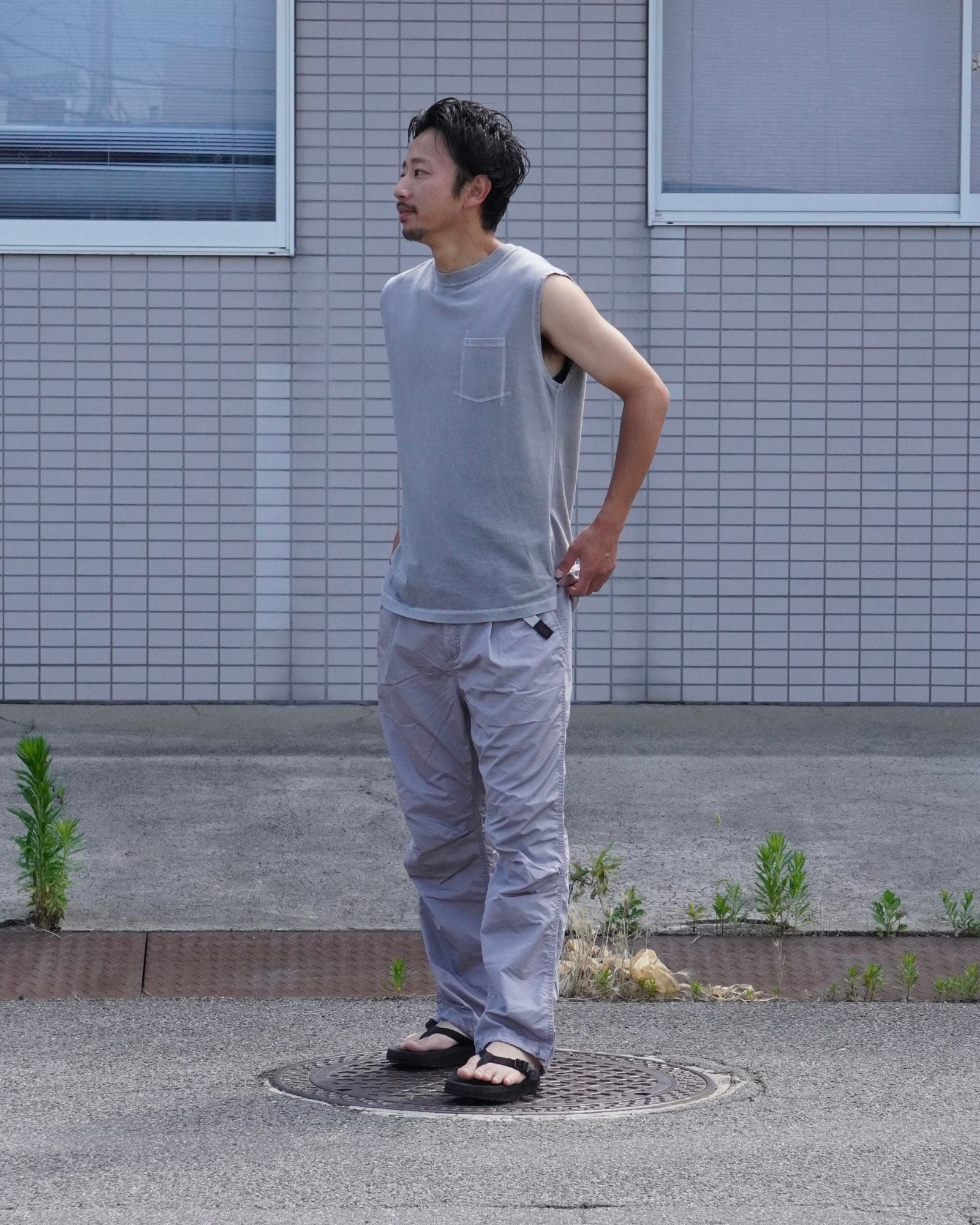 GRAY WALKER ST EASY PANTS Main Styling