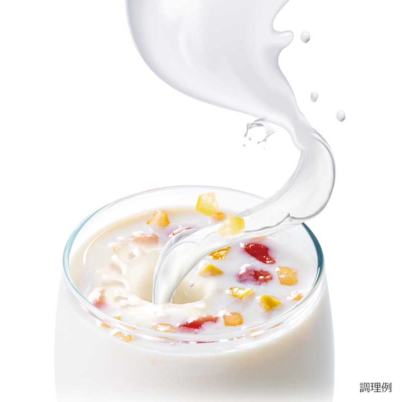 豆乳で混ぜてもおいしく