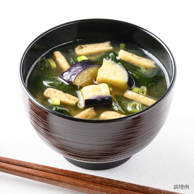 わがやづく 揚げ茄子のお味噌汁