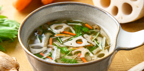写真：国産野菜のしょうがスープ