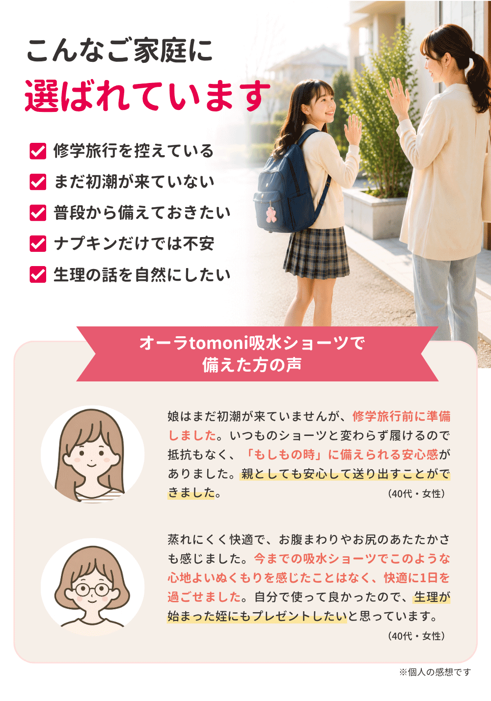 オーラtomoni吸水ショーツ