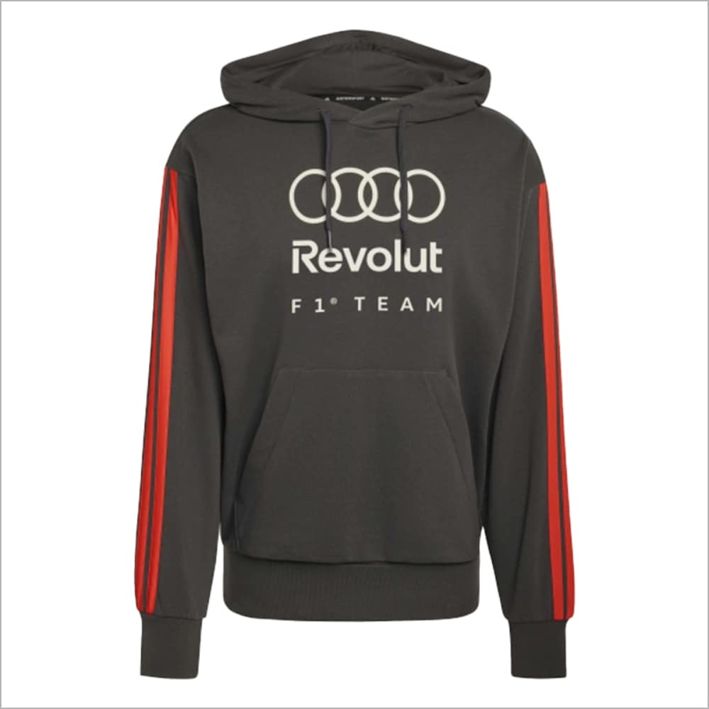 Audi Formula 1 メンズファンフレンチテリーフーディ（ユーティリティブラック）