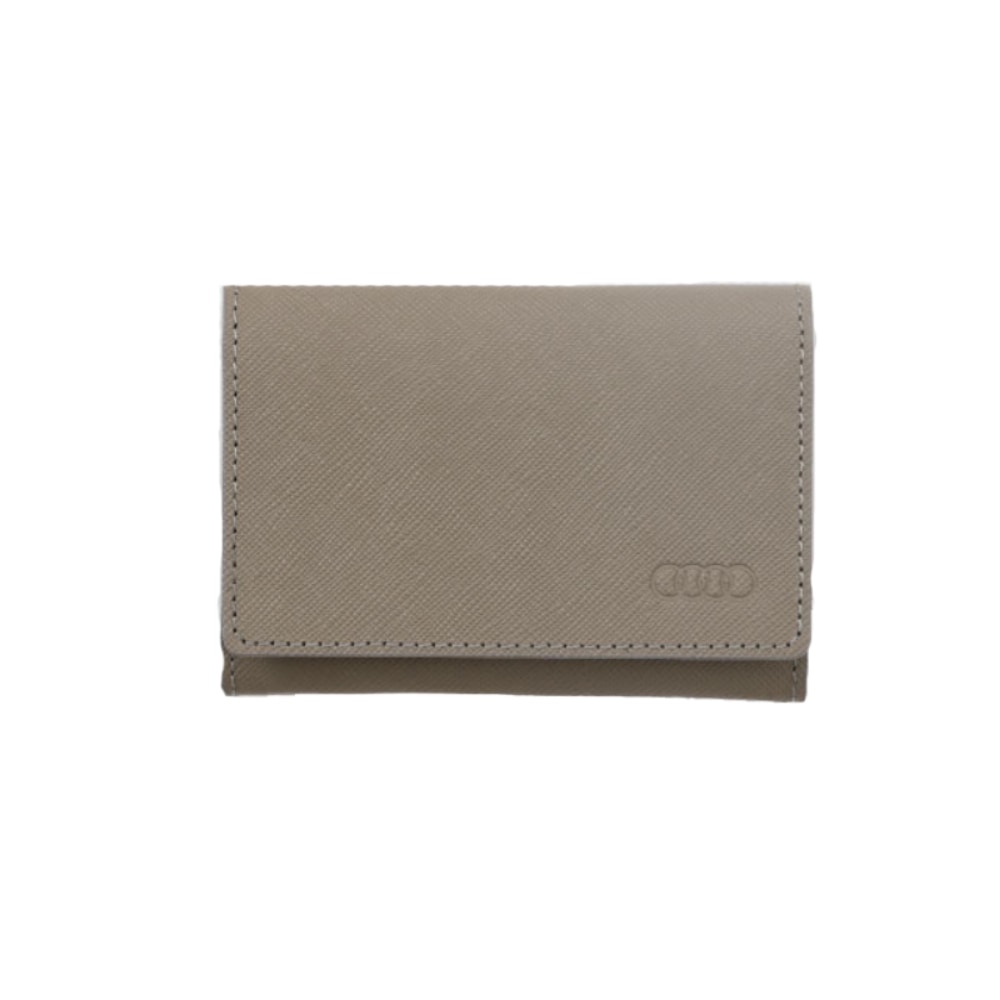Audi レザーカードケース（グレージュ）