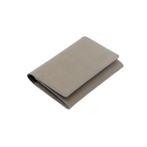 Audi レザーカードケース（グレージュ）