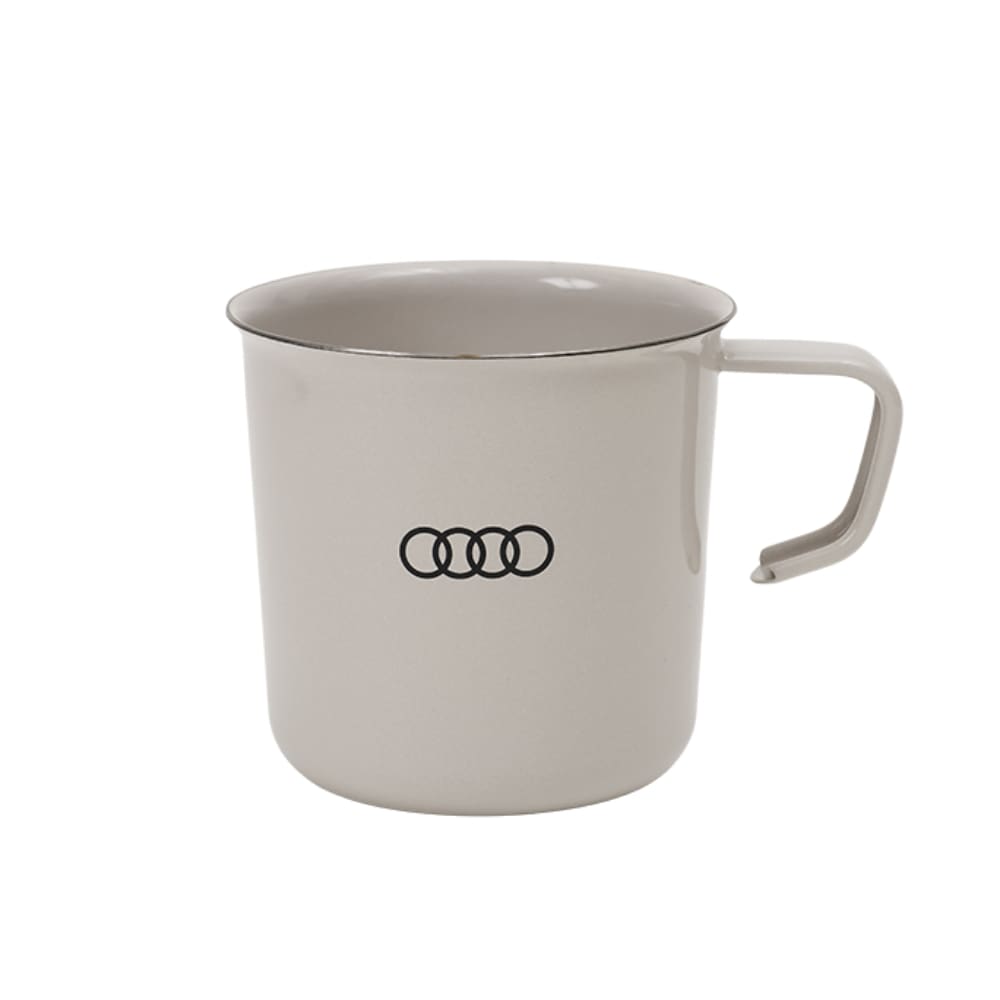 Audi ホーローマグカップ（サンドベージュ）