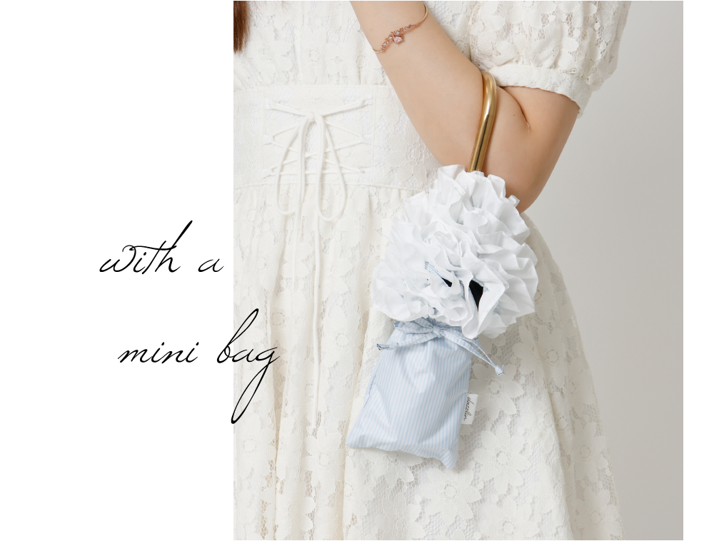 with a mini bag ミニバッグ付き