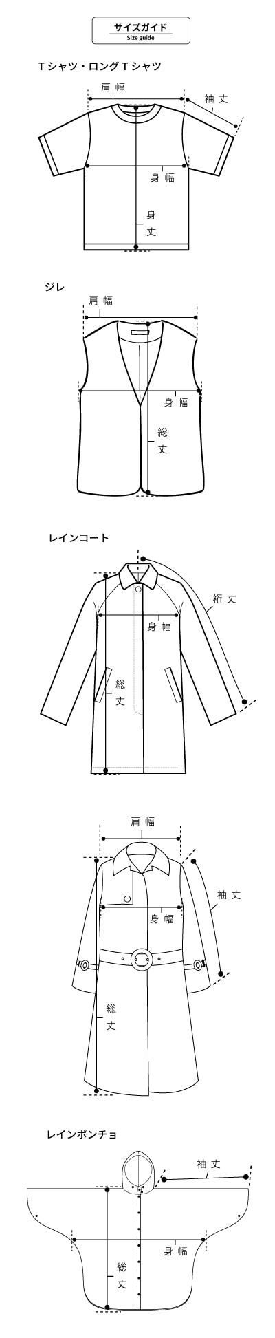 【アパレルのサイズ表記】