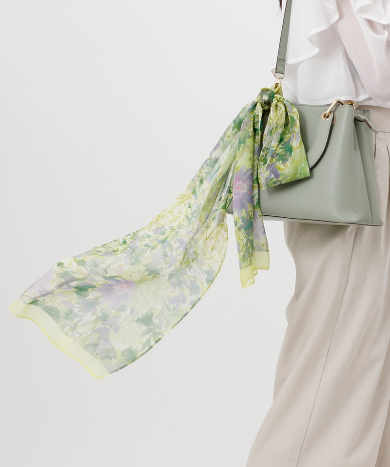 03.プリーツプチスカーフ サックス