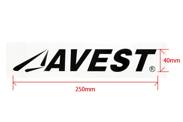 AVEST 黒ロゴ カッティング ステッカー/シール 幅25cm-AVEST