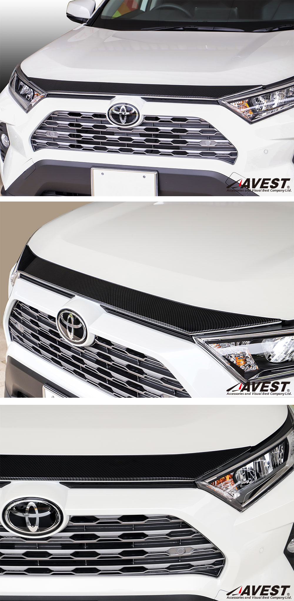 Rav4 50系 カーボン調 ボンネットエンドガーニッシュ カスタム ドレスアップパーツ商品一覧 注目車種 Rav4 Avest オフィシャル通販サイト