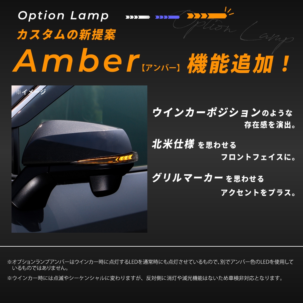 Vertical Arrow Typeα] RAV4 50系 流れるドアミラー専用 レンズ 単体