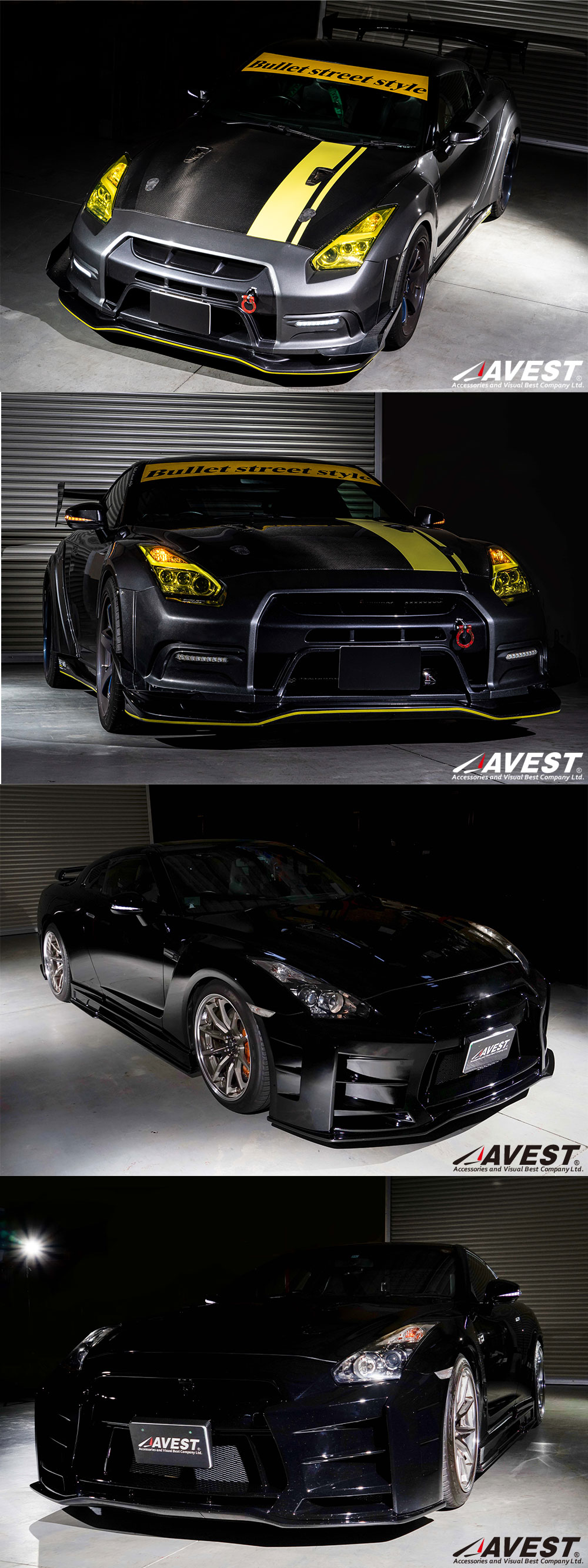 流れるウインカー GT-R R35 シーケンシャル機能付流れるドアミラーウインカーレンズ-AVEST