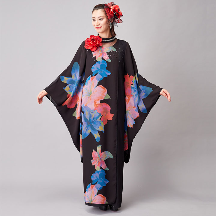 リリープリントドレス｜カラオケドレス・ステージ衣装ならアビバーレ本店