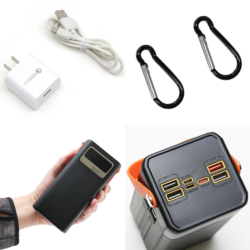 TOHO 大容量コンパクトバッテリー・折りたたみソーラーパネルセット DX