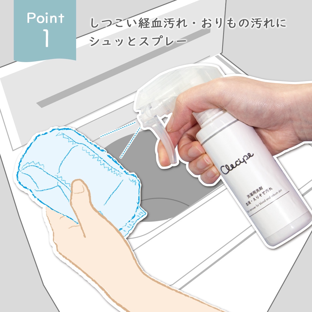 クレシピ 洗濯用洗剤 血液・えりそで汚れ |おそうじのことならアズマ