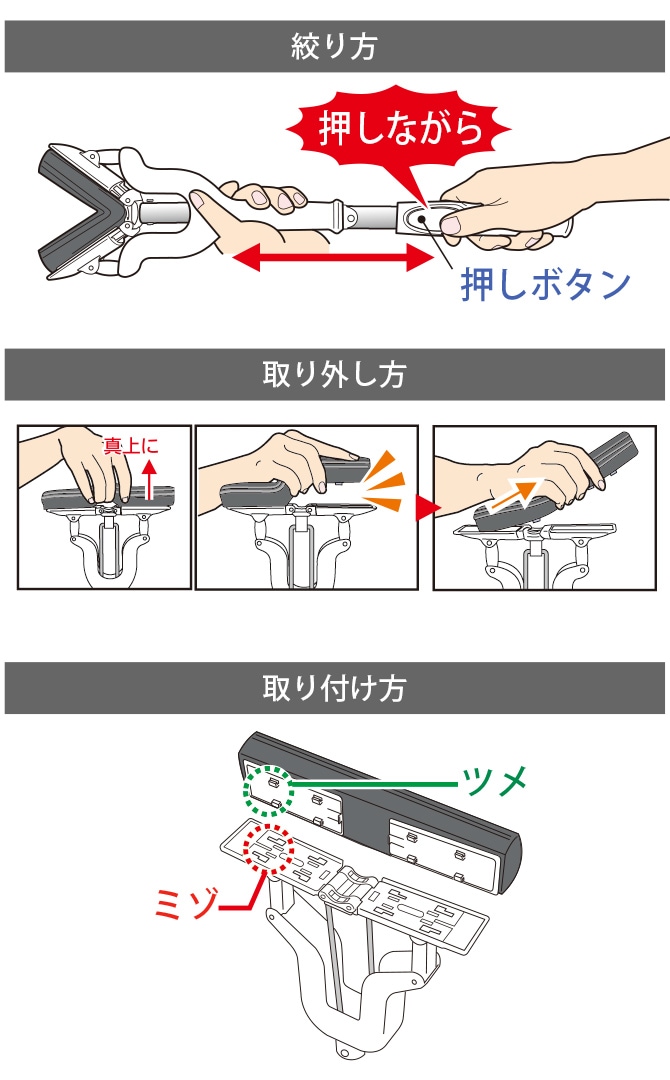 グングン吸水激絞りワイパー・ミニ WH |おそうじのことならアズマ