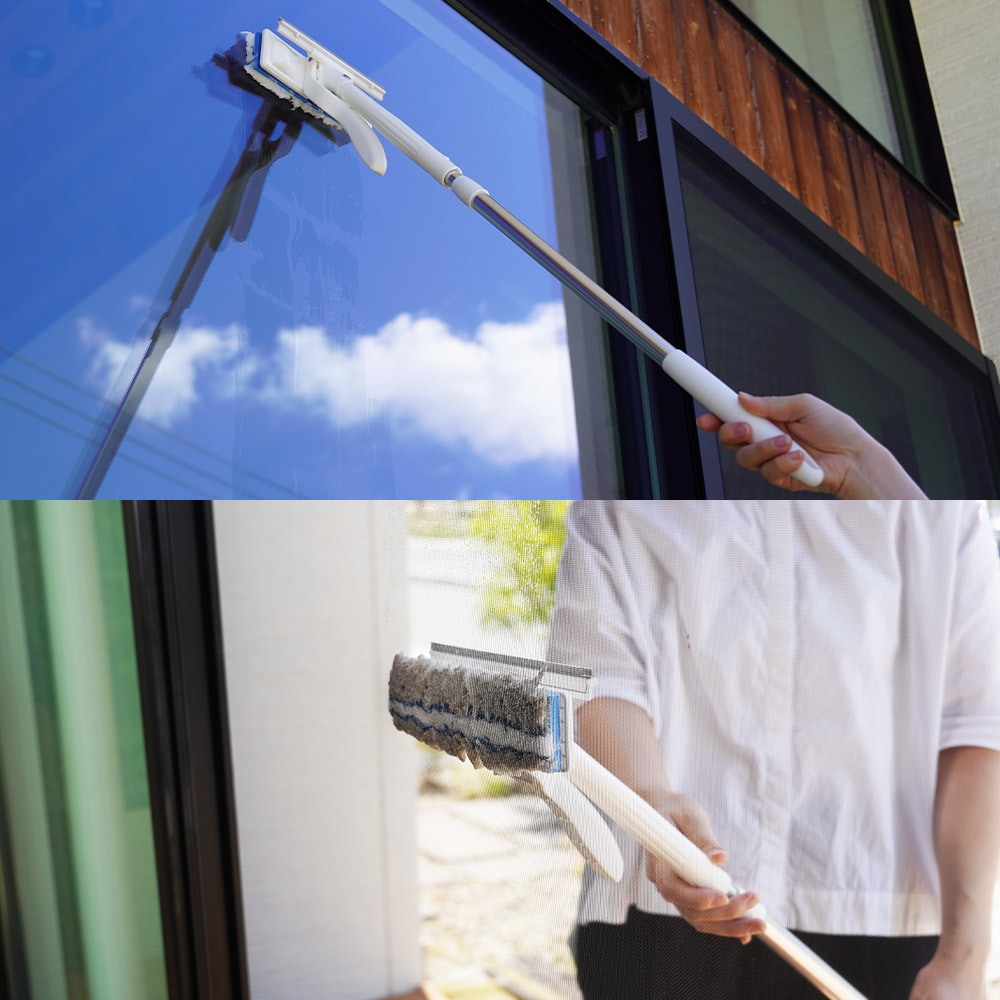 イヴ(即購入OK)  WD322 窓・網戸 楽絞りワイパーF（伸縮柄） |おそうじのことならアズマ