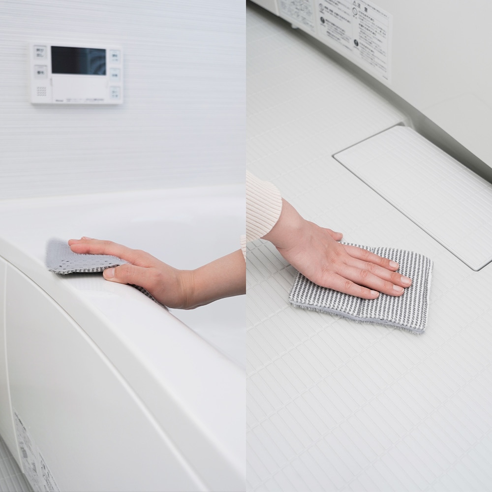 両面使えるブラシスポンジ浴室用