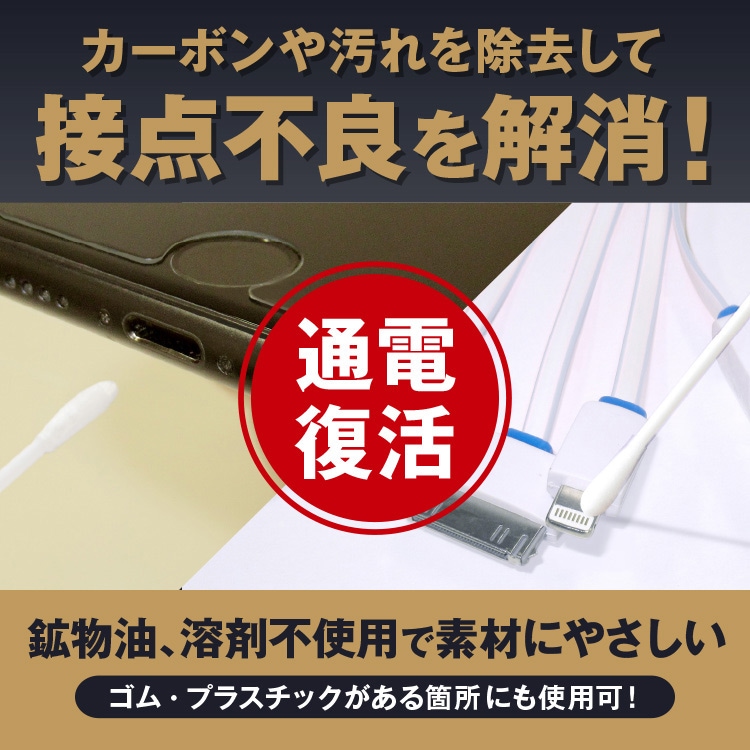 カーボンや汚れを除去して接点不良を解消、鉱油・溶剤不良で素材にやさしく、プラスチックがある箇所にも使用可能