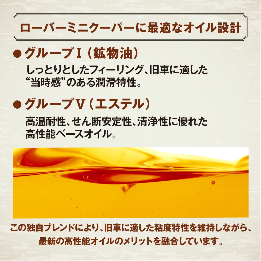 ローバーミニクーパーに最適なオイル設計