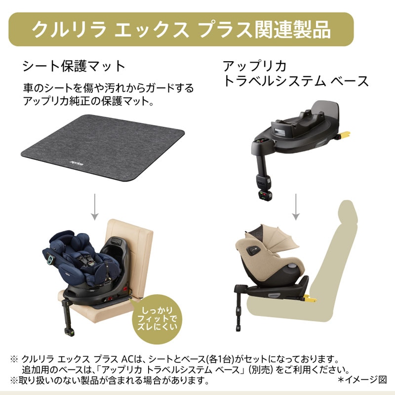 アップリカ Aprica クルリラ エックス プラスAC 回転式 チャイルドシート