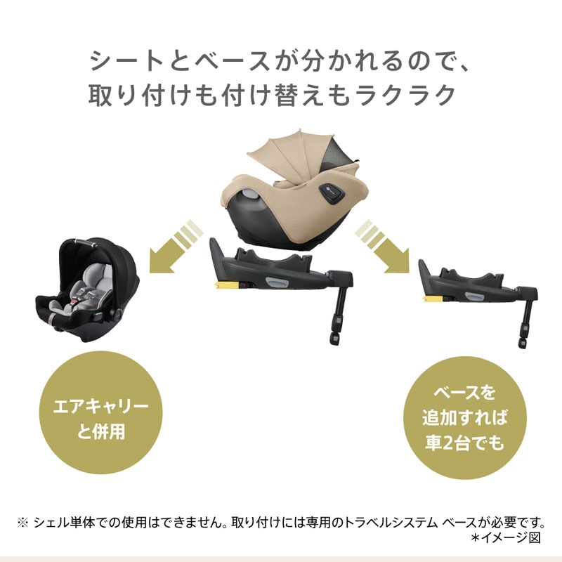 アップリカ Aprica クルリラ エックス プラス シェルAB 回転式 チャイルドシート