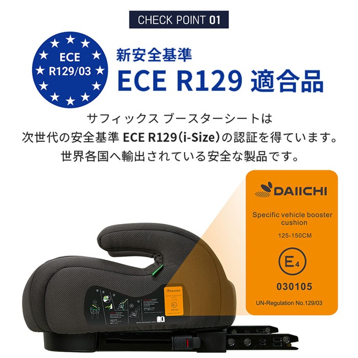 チャイルドシート DAIICHI サフィックス ブースターシート i-Size ジュニアシート