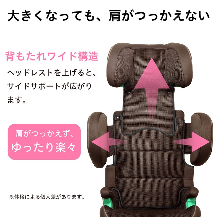 チャイルドシート LEAMAN【リーマン】JG503 ハイバックジュニアISOFIX R129[ブラウン]