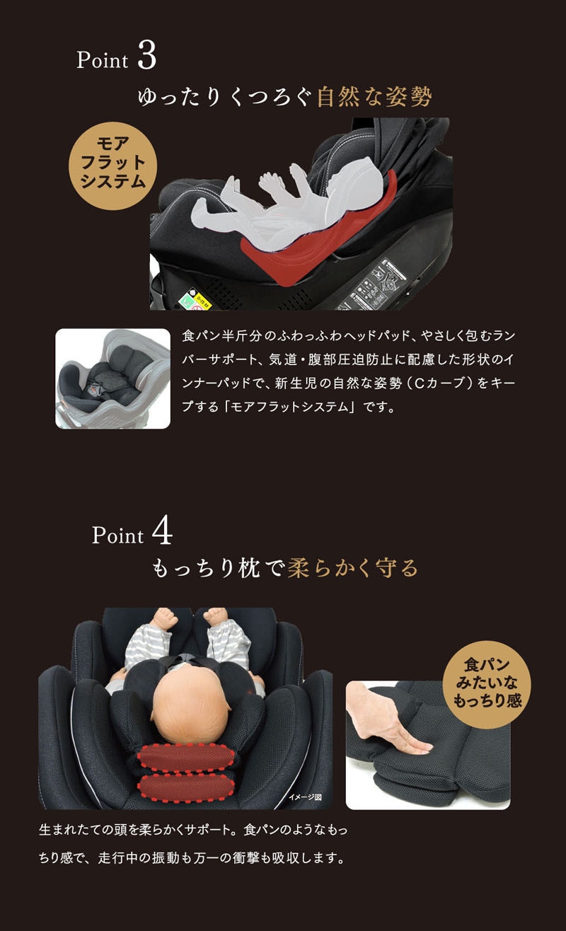 チャイルドシート LEAMAN【リーマン】ロッソジャパン360サイドターン&プロテクト[ブラック]