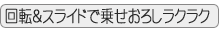 回転＆スライドで乗せおろしがラクラク