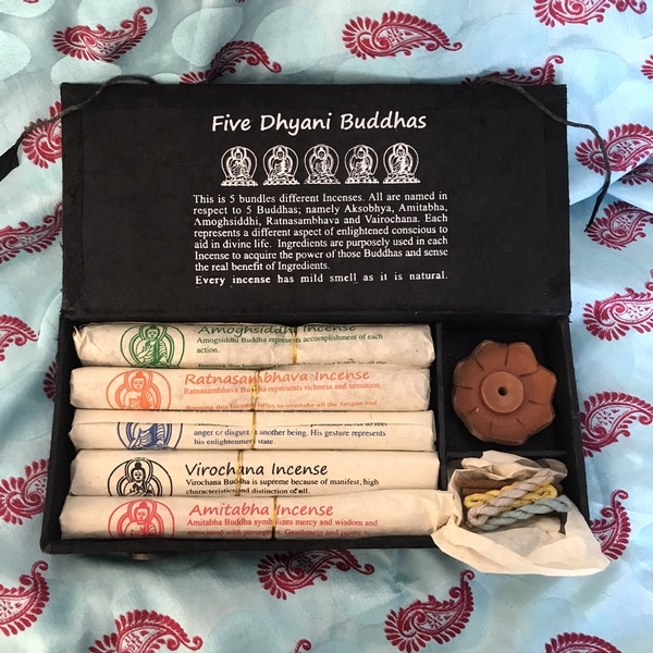 金剛界五仏 お香 Five Dhyani Buddhas ネパール香ギフトボックス／ネパール 五仏／ナチュラルインセンス／ネパール雑貨 | お ...