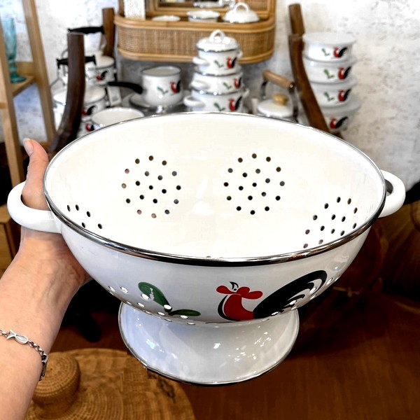 ホーロー コランダー&ストレーナー立て おやっ 