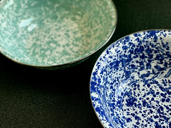 琺瑯 洗面器 マーブル柄 ミントグリーン ブルー F34cm 琺瑯 ホーロー アジアンライフスタイルチャナン 公式通販