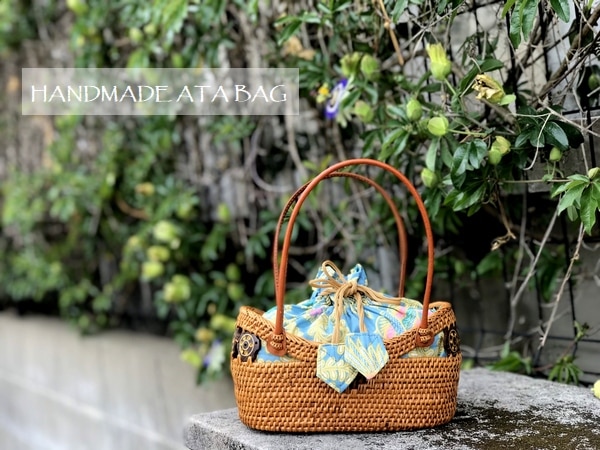 2904 インドネシア バリ島 アタバッグ カゴバッグ ハンドバッグ  