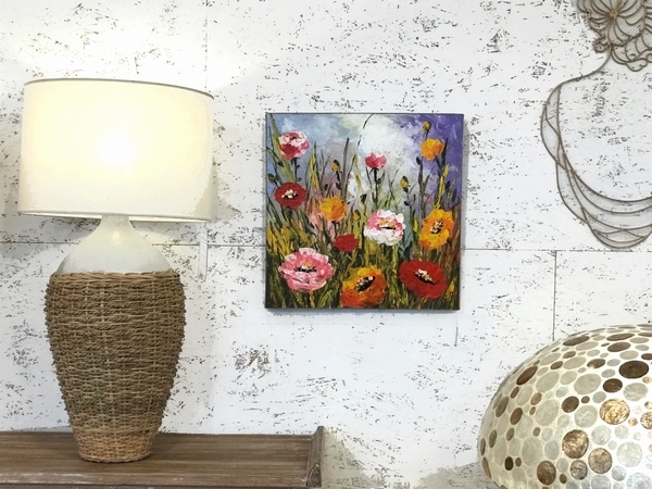 ポピー絵画 Abstract Flower ポピー ケシの花 アートパネル ウォールデコ 絵画 アート アジアンライフスタイルチャナン 公式通販