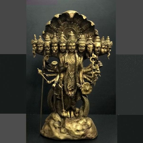 ヴィシュヌ神／ヒンドゥー教の三大神の１人ヴィシュヌ／10のアヴァターラを持つヴィシュヌ神【1点もの】-アジアンライフスタイルチャナン　公式通販