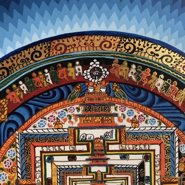 2022年最新入荷 【チベット密教 新品 】手描き タンカ 曼荼羅 カーラ